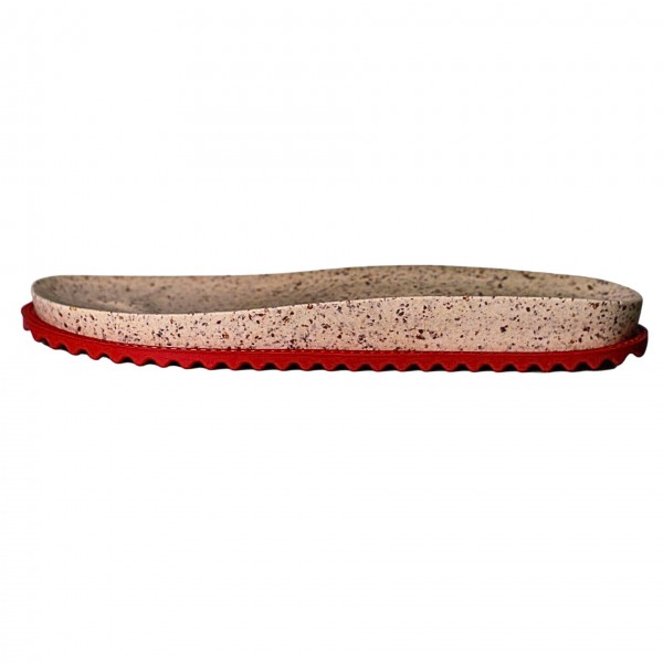 Solado Papete Natural com Cortiça e Soleta Vermelha - Ref. 1004