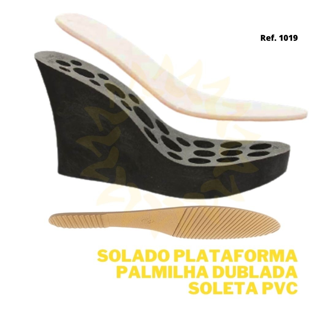Solado Plataforma 11 cm com Soleta e Palmilha Ref. 1019